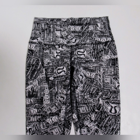 Lululemon Wunder Train High-Rise Tight 25" Tear It Up Alpine White Black Size 8 - Picture 8 of 16